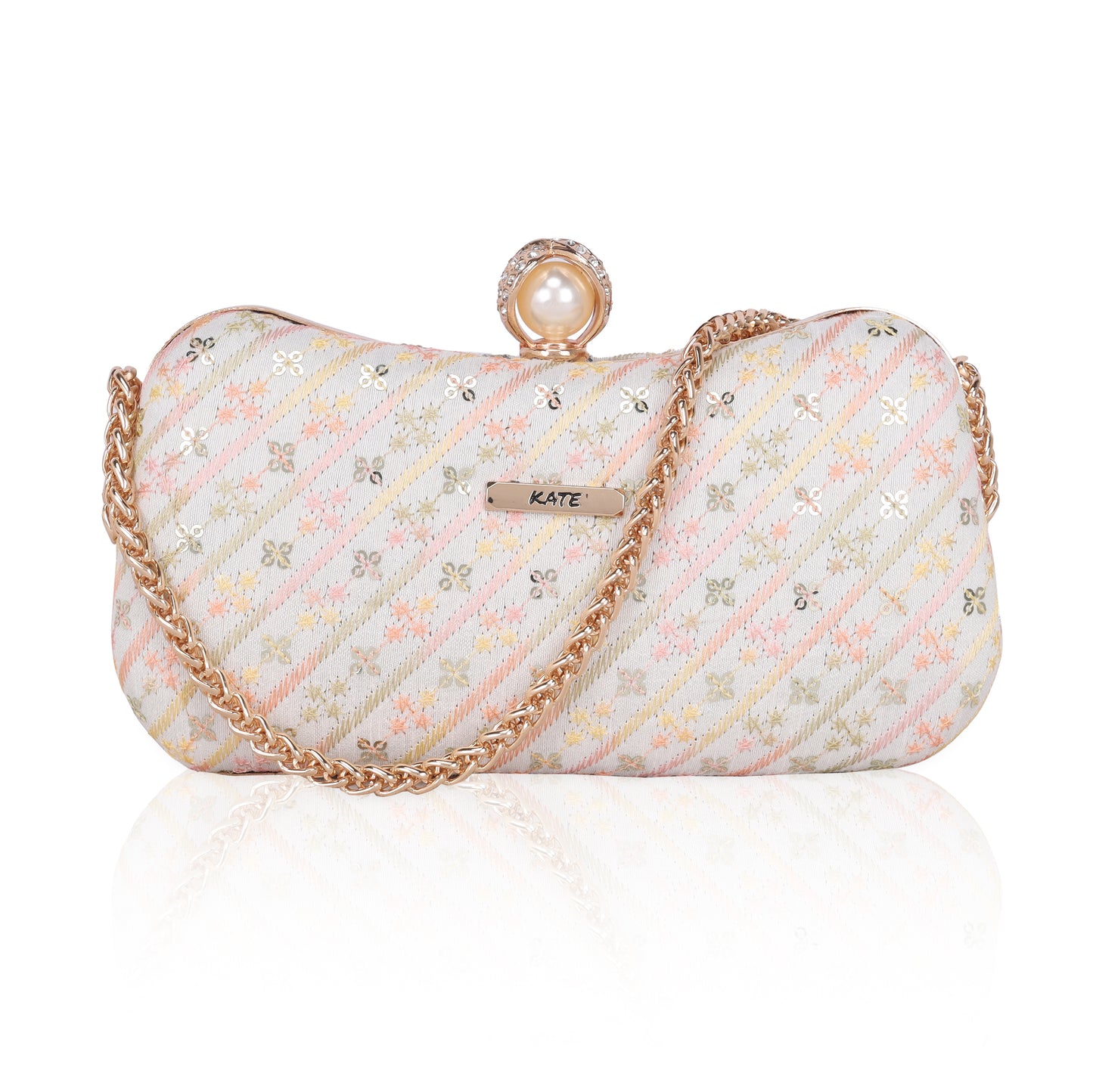 EMBELLISHED MULTI COLOUR BOX CLUTCH