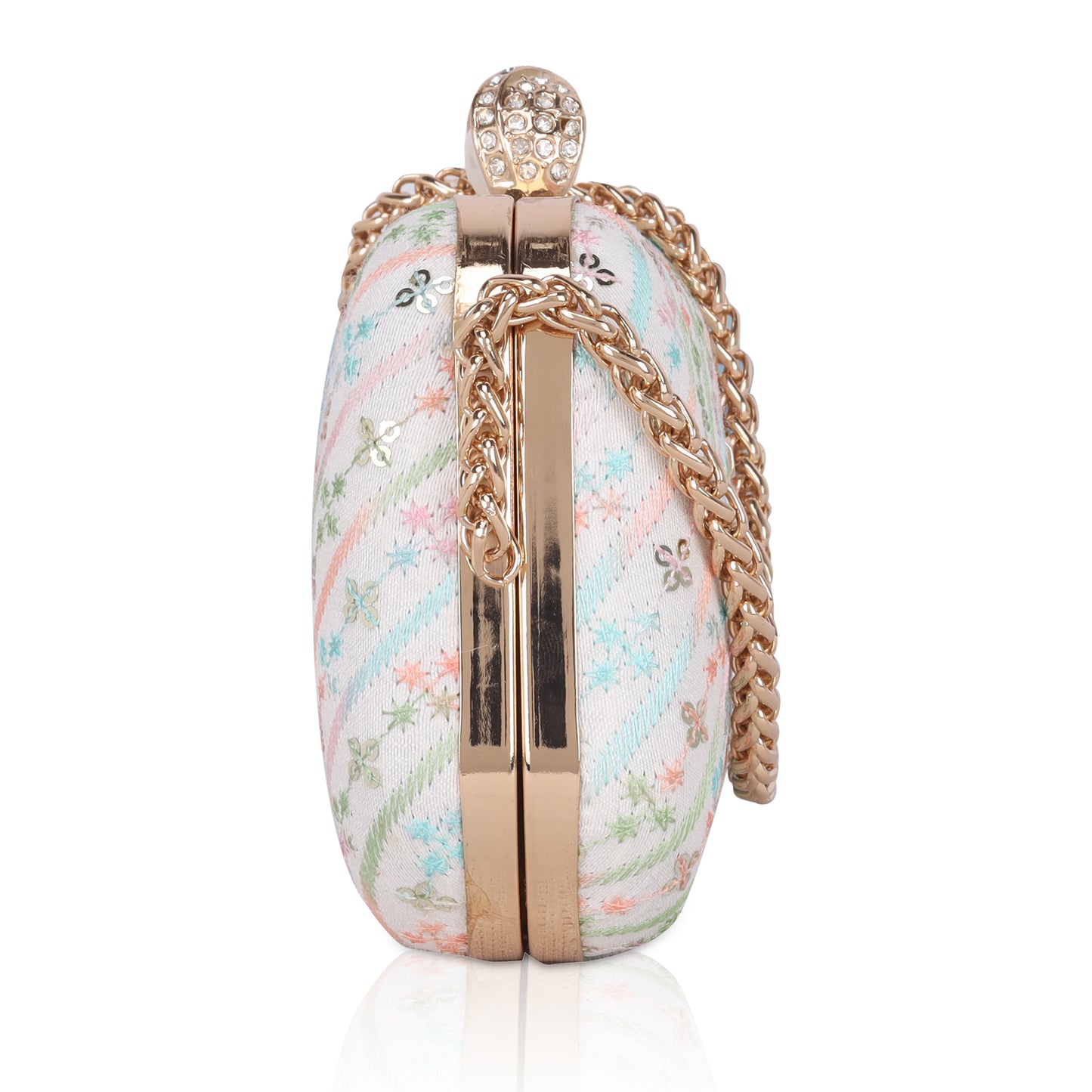 EMBELLISHED MULTI COLOUR BOX CLUTCH