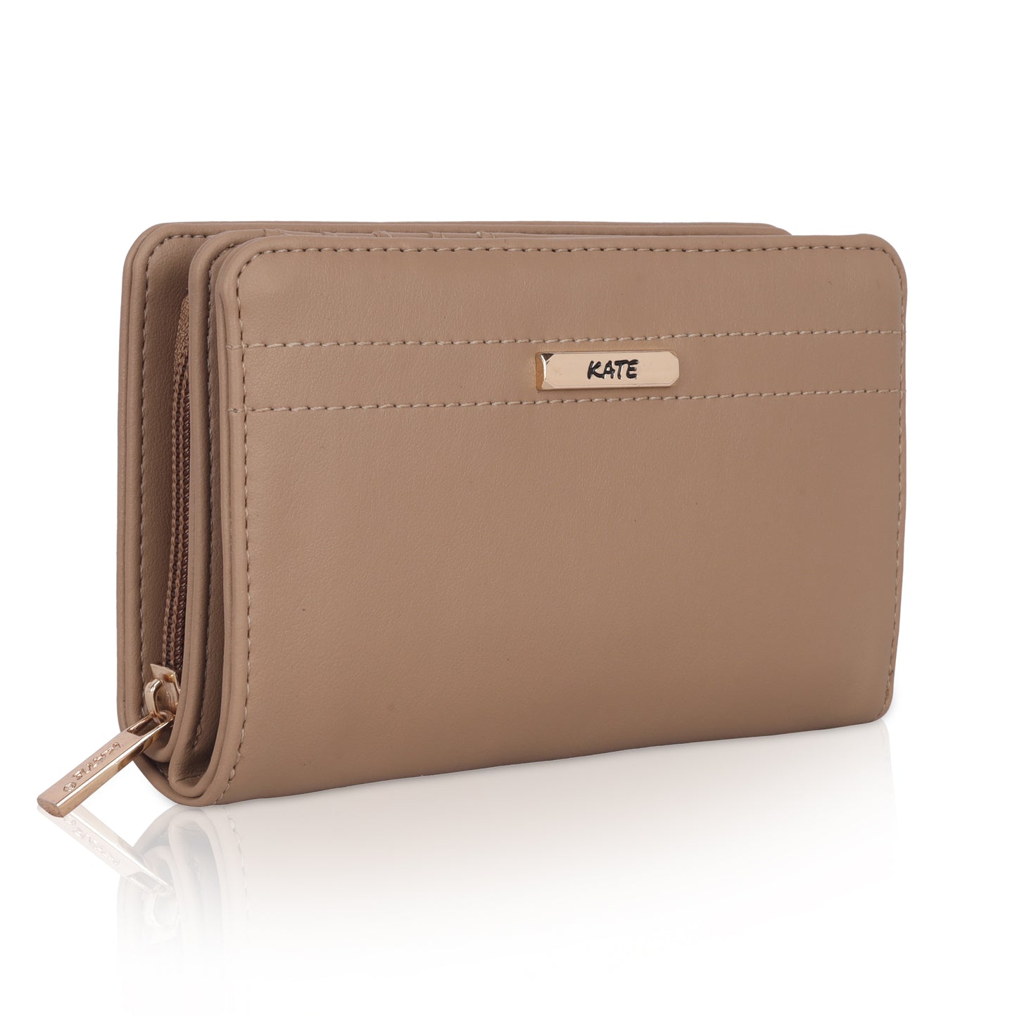 WOMENS TWO FOLD ZIP AROUND WALLET