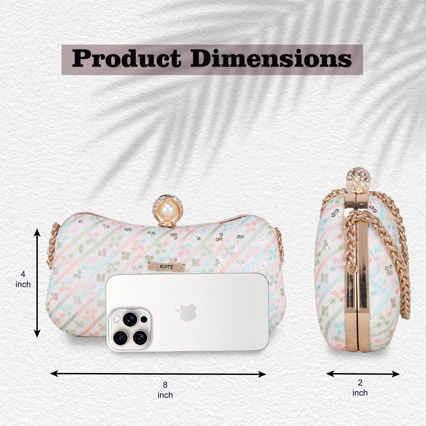 EMBELLISHED MULTI COLOUR BOX CLUTCH