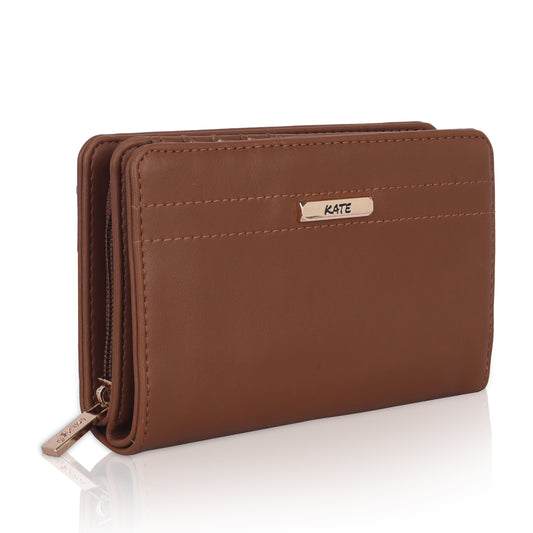 WOMENS TWO FOLD ZIP AROUND WALLET