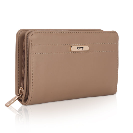 WOMENS TWO FOLD ZIP AROUND WALLET